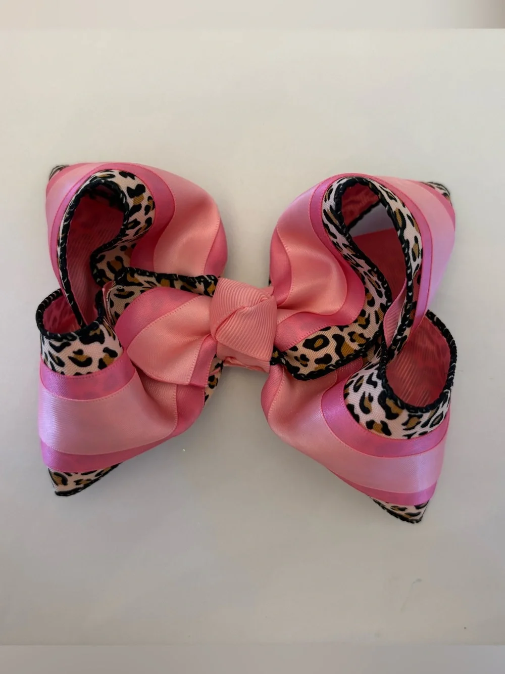 Pink Leopard Callie and Colbie Co. bow